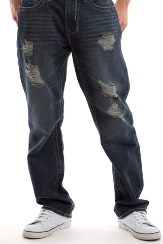 Nero Distressed Jeans 8198 Zoomed/cropped