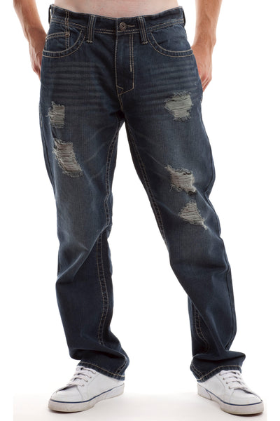 Nero Distressed Jeans 8198 Zoomed/cropped